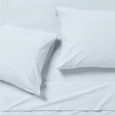 Crate & Barrel Cozy Cloud Sky Blue 100% Organic Cotton Kids Full Sheet Set