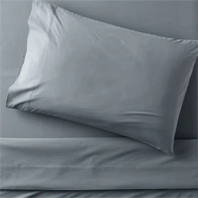 Crate & Barrel Cozy Cloud Slate Blue 100% Organic Cotton Kids Twin Sheet Set