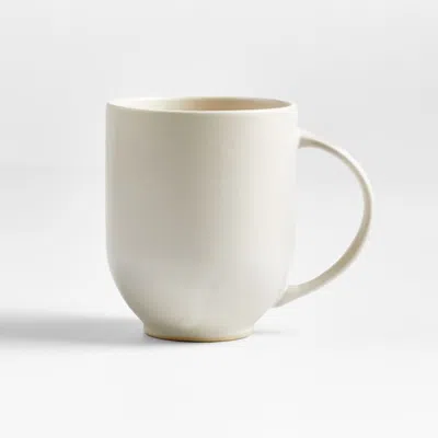 Crate & Barrel Craft 11.5-oz. Linen Cream Stoneware Mug In White