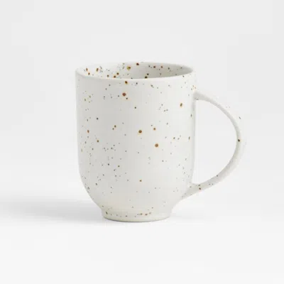 Crate & Barrel Craft 11.5-oz. Speckled White Stoneware Mug