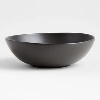 Crate & Barrel Craft Charcoal Grey Large Serving Bowl In Black