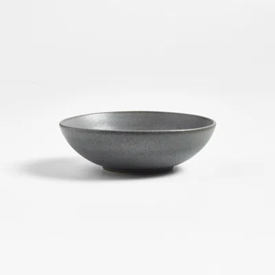 Crate & Barrel Craft Charcoal Grey Stoneware Mini Bowl In Gray