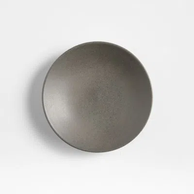 Crate & Barrel Craft Charcoal Stoneware Appetizer Plate In Gray