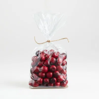 Crate & Barrel Cranberry Decorative Bowl Filler In Red