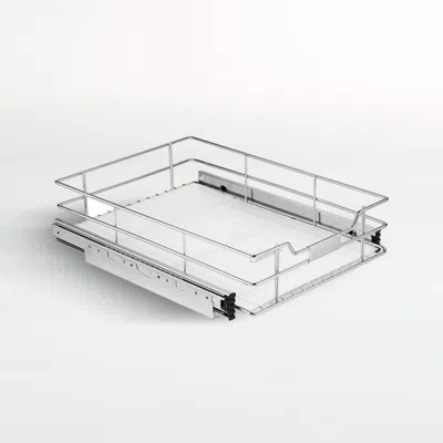 Crate & Barrel Cuisinart ® 14" Sliding Cabinet Organizer In Silver