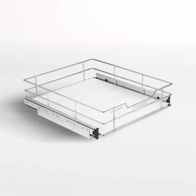 Crate & Barrel Cuisinart ® 17" Sliding Cabinet Organizer In Silver