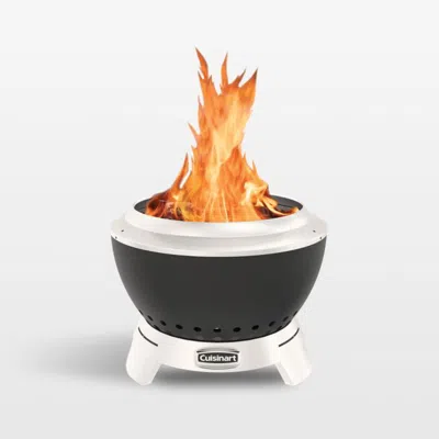 Crate & Barrel Cuisinart® 19.5" Round Cleanburn Fire Pit In Black