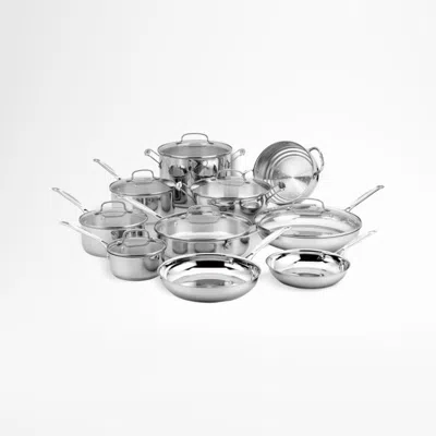 Crate & Barrel Cuisinart ® Chef's Classic ™ 17-piece Stainless Steel Cookware Set In Gray