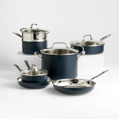 Crate & Barrel Cuisinart ® Chef's Classic™ Celestial Blue 11-piece Stainless Steel Cookware Set
