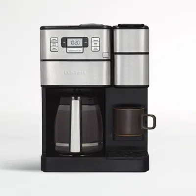 Crate & Barrel Cuisinart ® Coffee Center ® Grind & Brew Plus Coffee Maker And Single-serve Brewer In Gray