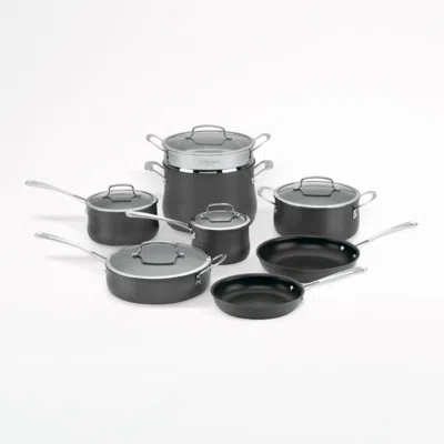 Crate & Barrel Cuisinart ® Contour ® Ceramic Nonstick 13-piece Cookware Set In Gray