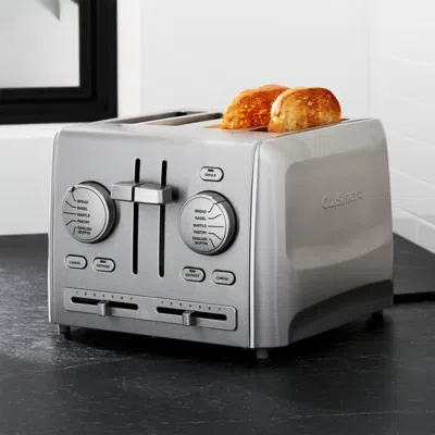 Crate & Barrel Cuisinart Custom Select ™ 4-slice Toaster In Silver