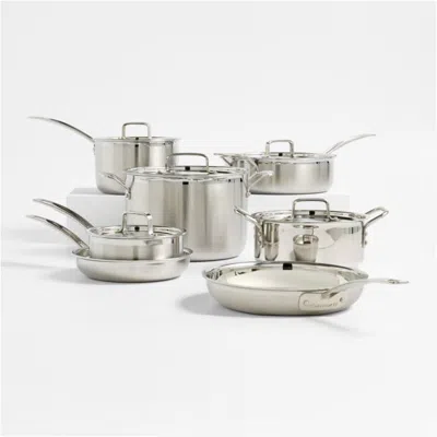 Crate & Barrel Cuisinart ® Multiclad Pro™ 12-piece Tri-ply Stainless Steel Cookware Set In Silver