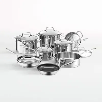 Crate & Barrel Cuisinart ® Professional Series™ 13-piece Stainless Steel Cookware Set In Gray