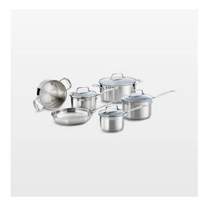 Crate & Barrel Cuisine::pro® Iconix® 10-piece Cookware Set In Gray