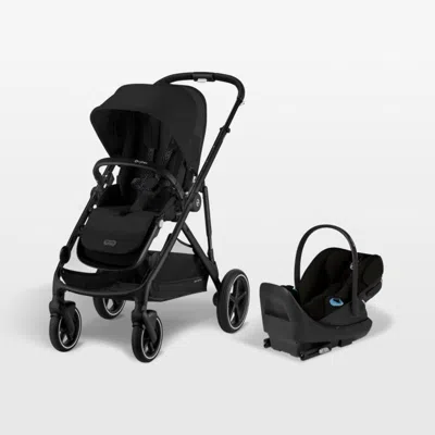 Crate & Barrel Cybex Gazelle S Moon Black With Black Frame Baby Stroller + Cloud G Pro Travel System
