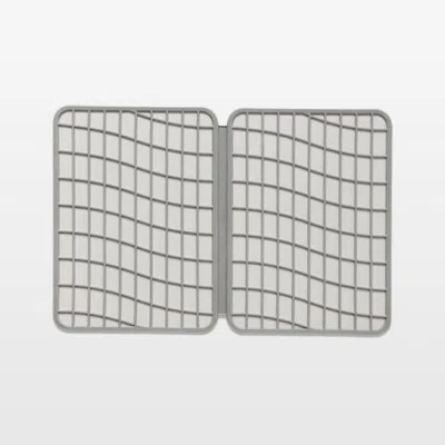 Crate & Barrel Dorai Home Large Dish Pad In Sand In Gray