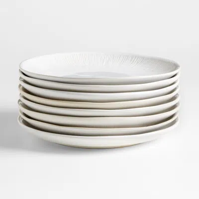Crate & Barrel Dover White Dinner Plates, Set Of 8