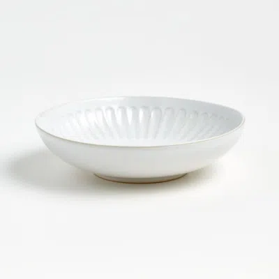 Crate & Barrel Dover White Low Bowl