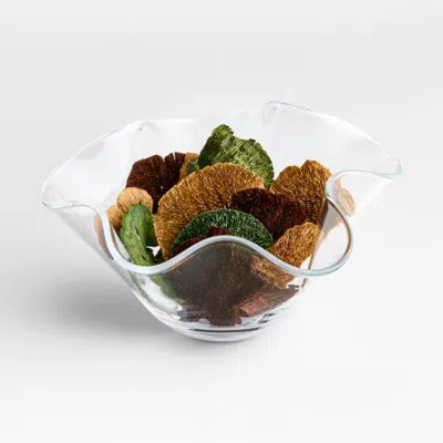 Crate & Barrel Dried Mushroom Bowl & Vase Filler In Transparent