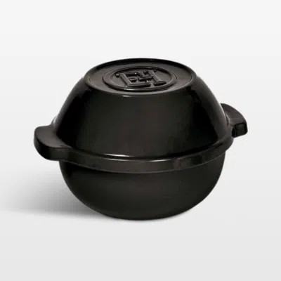 Crate & Barrel Emile Henry Black Bread Pot Baker With Lid