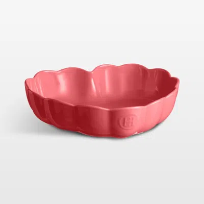 Crate & Barrel Emile Henry Candy Rose Madeleine Heart Baking Dish In Pink