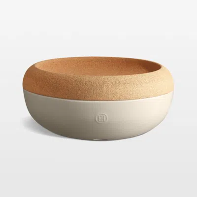 Crate & Barrel Emile Henry Clay Large Fruit Storage Bowl In Brown