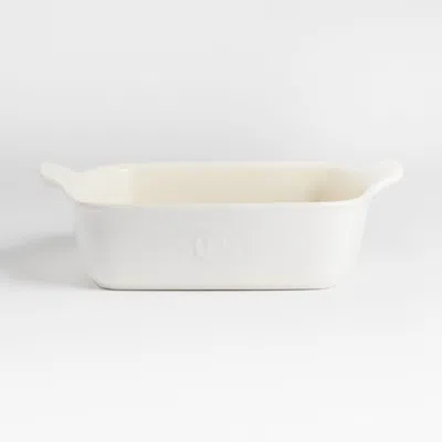 Crate & Barrel Emile Henry Modern Classics Sugar Square Baking Dish In White