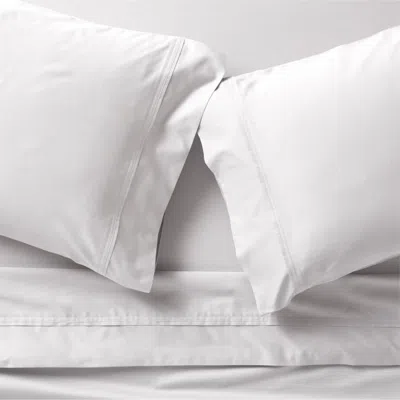 Crate & Barrel Favorite Organic Cotton Sateen White Full Bed Sheet Set