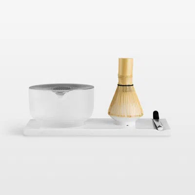 Crate & Barrel Fellow Matcha White Bowl & Bamboo Whisk Set