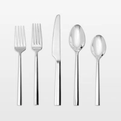 Crate & Barrel Fortessa Orson Mirror 5-piece Place Setting In Silver