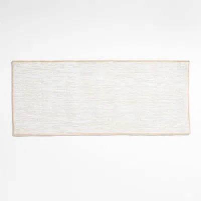 Crate & Barrel Frame Performance White And Natural Indoor/outdoor Double Doormat 24"x57" In Multi