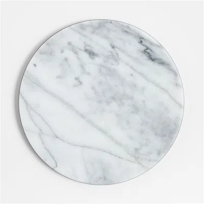 Crate & Barrel French Kitchen Marble/graphite Trivet In White