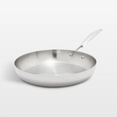 Crate & Barrel Greenpan™ Valencia Pro Stainless Steel 12" Fry Pan In Silver