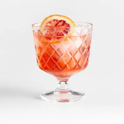 Crate & Barrel Hatch 10-oz. Short Cocktail Glass In Transparent
