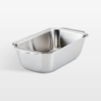 Crate & Barrel Hestan Ovenbond 9"x5" Stainless Steel Loaf Pan In Silver