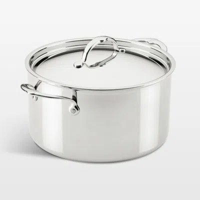 Crate & Barrel Hestan Probond Luxe 12-qt. Stainless Steel Stockpot With Lid In Silver