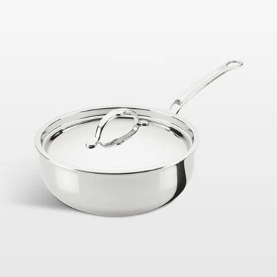 Crate & Barrel Hestan Probond Luxe 3.5-qt. Stainless Steel Essential Pan With Lid In Silver