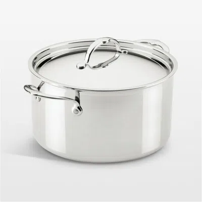 Crate & Barrel Hestan Probond Luxe 8-qt. Stock Pot In Silver