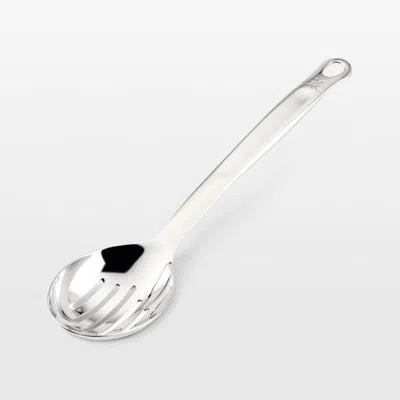 Crate & Barrel Hestan Stainless Steel Slotted Spoon In Silver