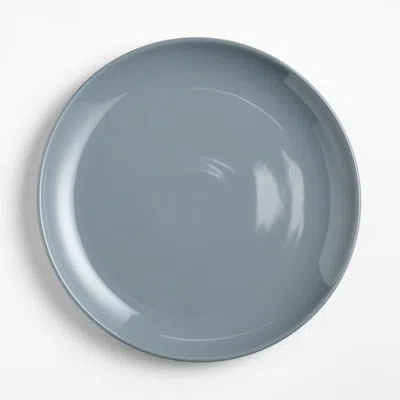 Crate & Barrel Hudson Mist Blue Stoneware Dinner Plate