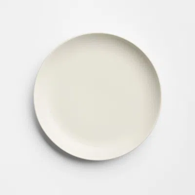 Crate & Barrel Hudson Natural Stoneware Salad Plate In White