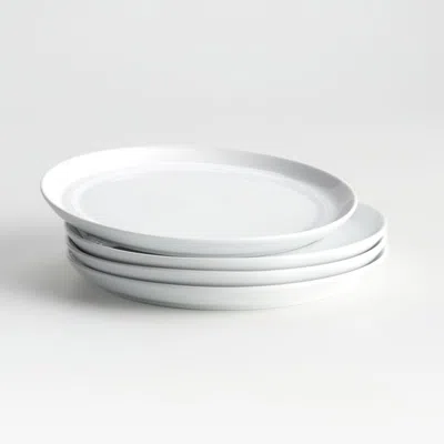 Crate & Barrel Hue White Salad Plates, Set Of 4