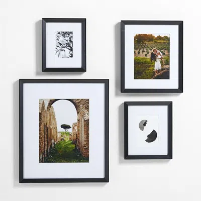 Crate & Barrel Icon Wood 4-piece Black Gallery Wall Frame Set