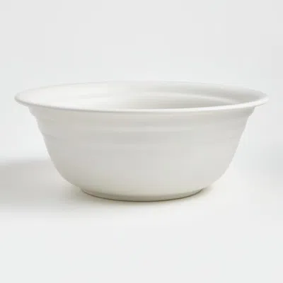 Crate & Barrel Jamesware White Stoneware Serving Bowl