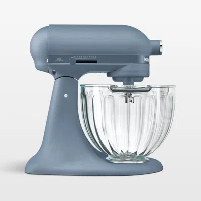 Crate & Barrel Kitchenaid® Artisan® Plus Design Series Luminaire 5-quart Tilt-head Stand Mixer In Blue