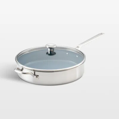 Crate & Barrel Kitchenaid ® Design Series Luminaire Ceramic Nonstick 5-qt. Saute Pan In Gray