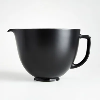 Crate & Barrel Kitchenaid ® Stand Mixer Matte Black 5-qt. Ceramic Mixing Bowl With Spout
