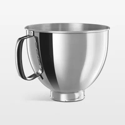 Crate & Barrel Kitchenaid Stand Mixer Stainless Steel 5-qt. Mixing Bowl In Silver