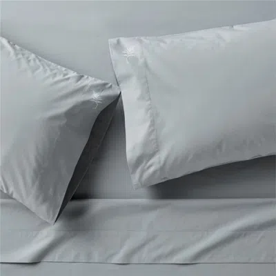 Crate & Barrel Lake House Cozy Cloud Smoke Blue 100% Organic Cotton Kids Queen Sheet Set By Sharland England